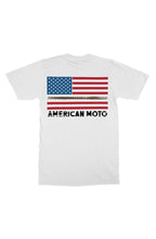 Load image into Gallery viewer, gildan 5000-american moto-moto flag in color
